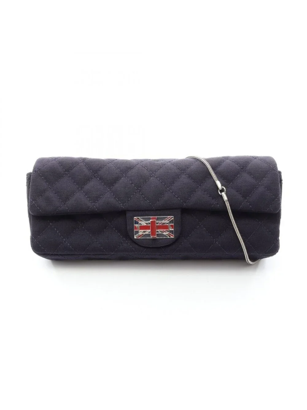 Chanel Shoulder Bag Quilted Union Jack Navy